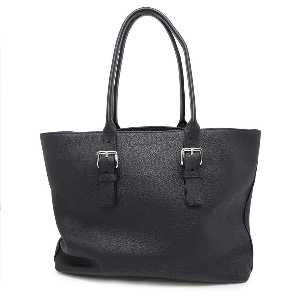 Louis Vuitton Tote Bag Taurillon Leather Cabas Voyage Black